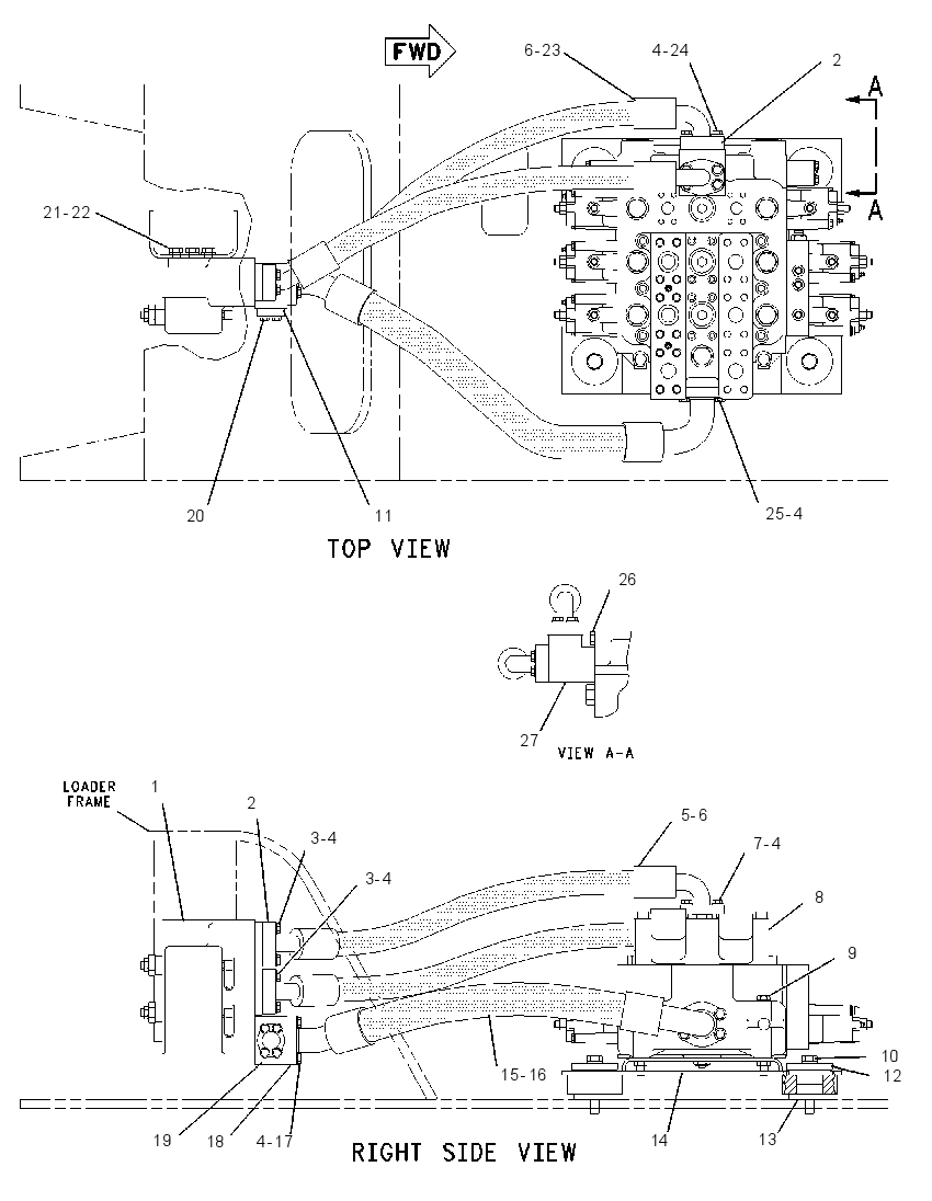 VALVE & LINES GP-HYD CONTROL 1332152 CAT