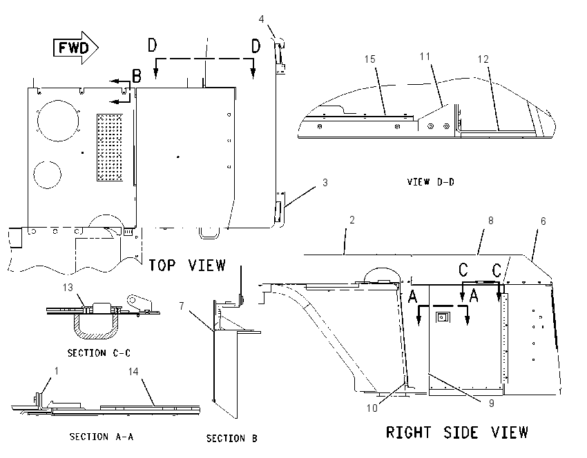 HOOD GP-TRACTOR 1551661 CAT