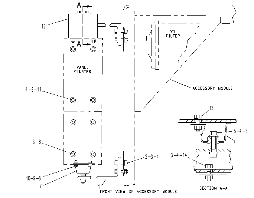 Крепление панели приборов 2W2789 CAT