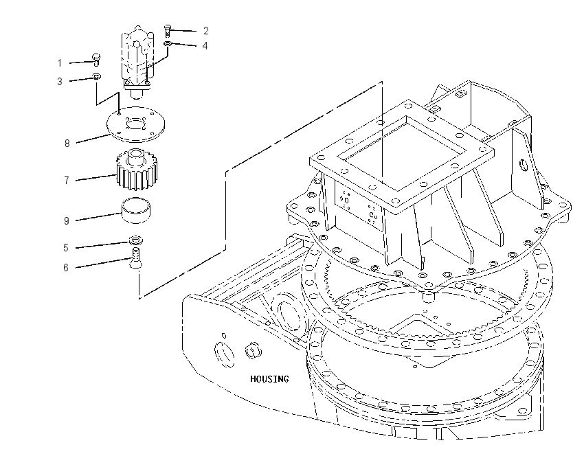 MOUNTING GP-ROTATOR MOTOR 1456156 CAT