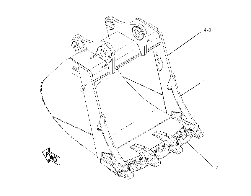 BUCKET AR-MASS EXCAVATOR 1984720 CAT
