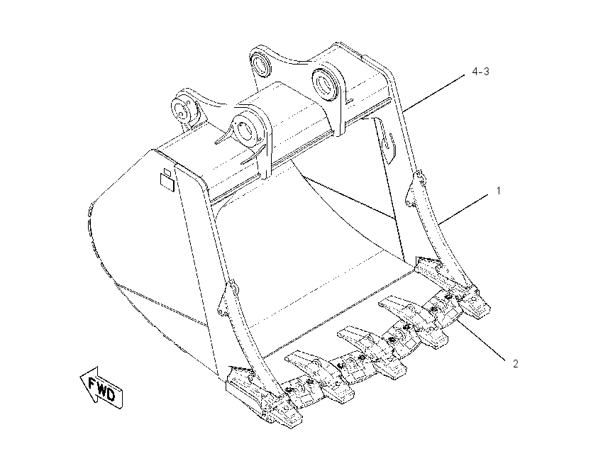 BUCKET AR-MASS EXCAVATOR 1984710 CAT