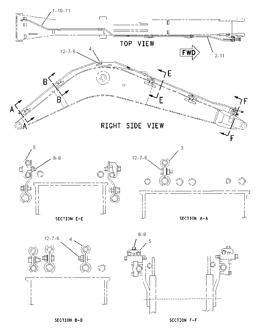 LINES GP-BOOM DRAIN 1795081 CAT