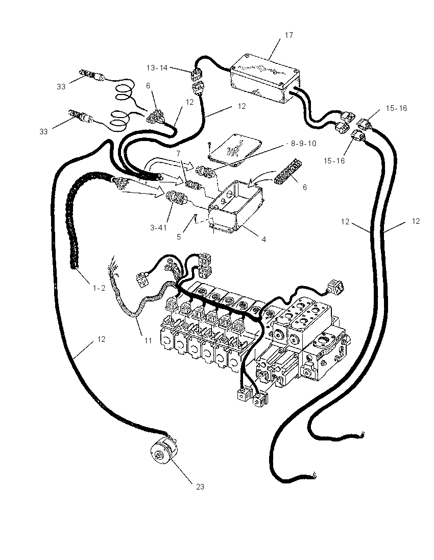 WIRING GP-HARVESTER HEAD 1610180 CAT