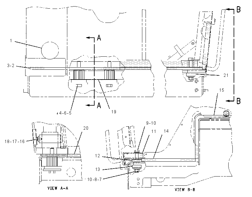 Крепление ROPS 2A6985 CAT