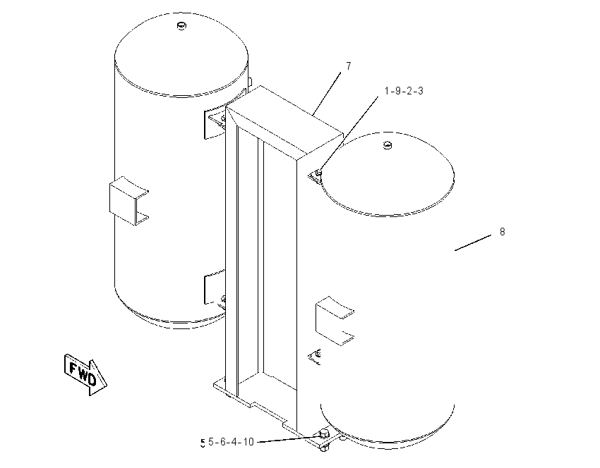 TANK & MOUNTING GP 1610371 CAT
