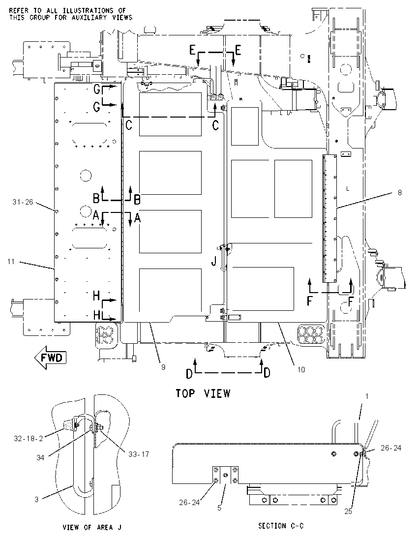 HOOD GP-TRUCK 1703614 CAT