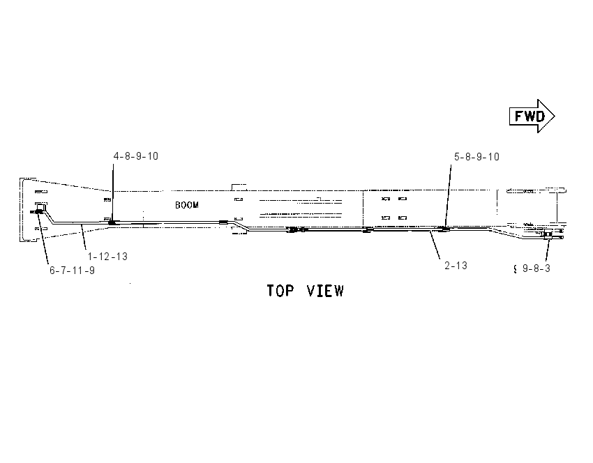 LINES GP-BOOM DRAIN 1738016 CAT