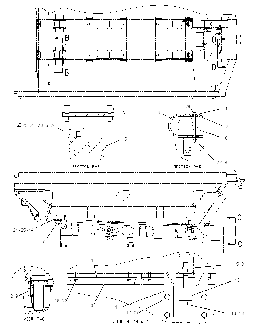 MOUNTING GP-TRUCK BODY 1805012 CAT