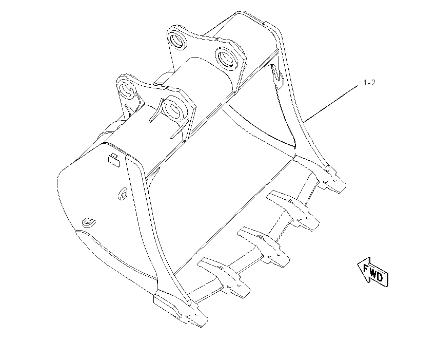 BUCKET AR-MASS EXCAVATOR 1423555 CAT