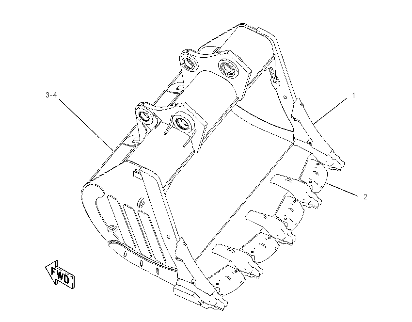 BUCKET AR-MASS EXCAVATOR 1573960 CAT