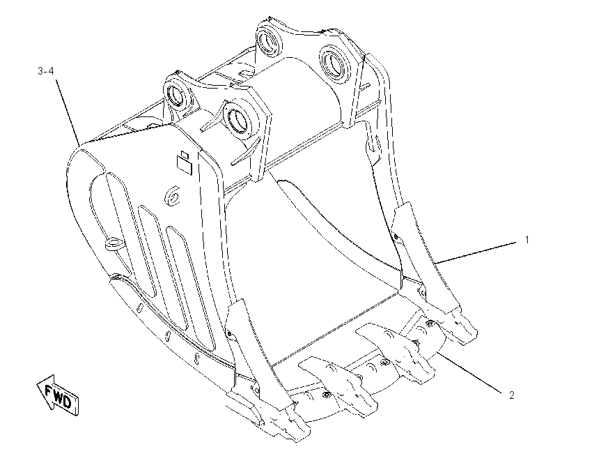 BUCKET AR-MASS EXCAVATOR 1573991 CAT
