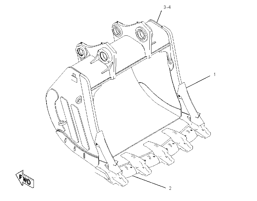 BUCKET AR-MASS EXCAVATOR 1574130 CAT