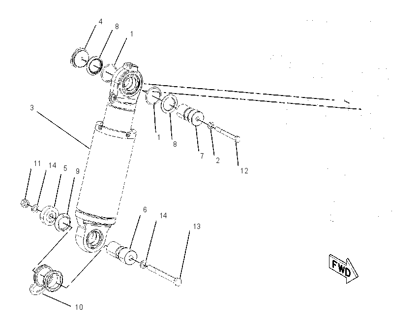 CYLINDER & MTG GP-SUSPENSION 1489961 CAT