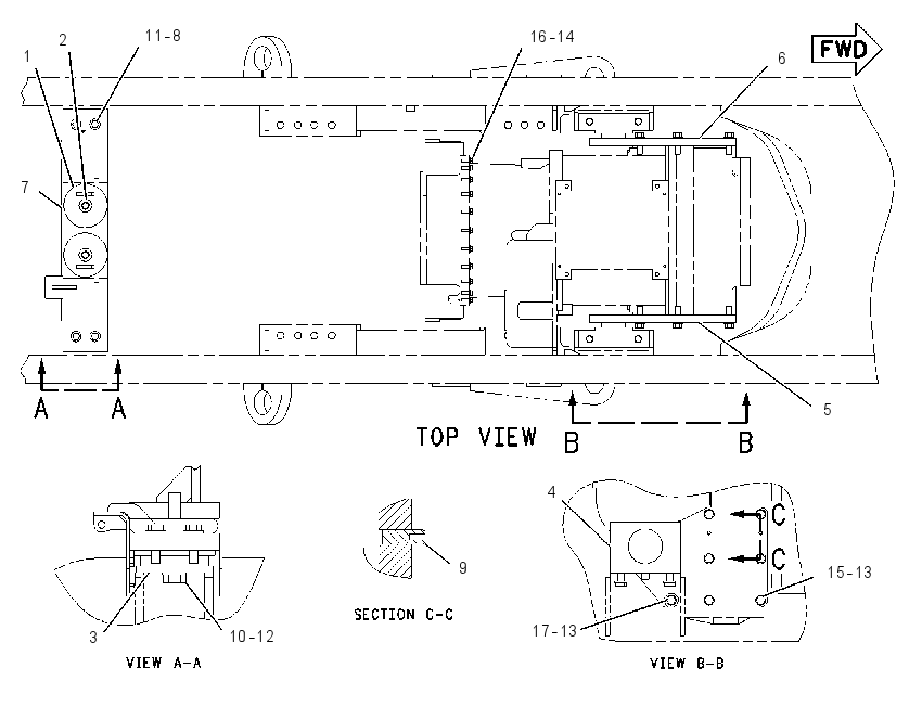 SUPPORT GP-ENGINE & XMSN 1910936 CAT