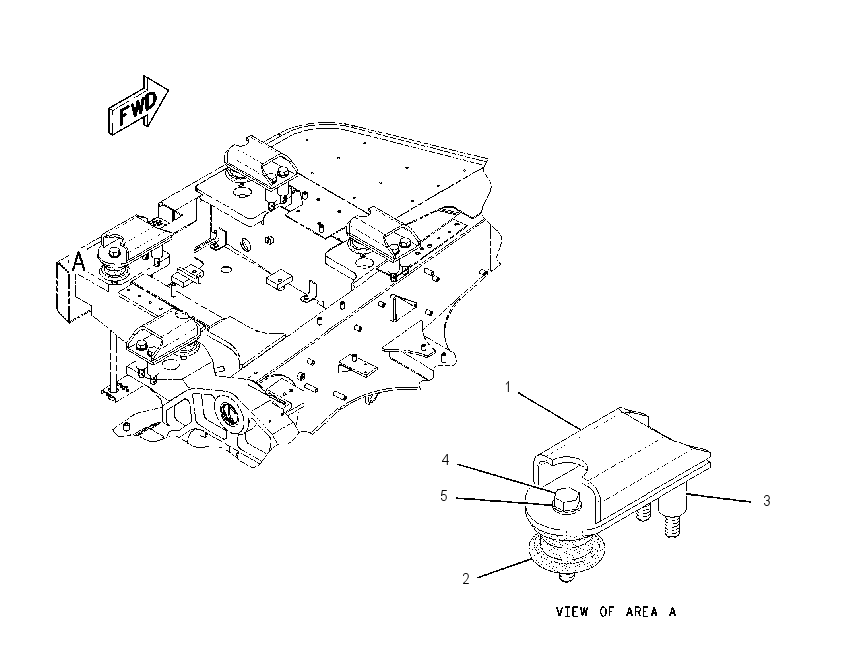 Крепление ROPS 8X5227 CAT