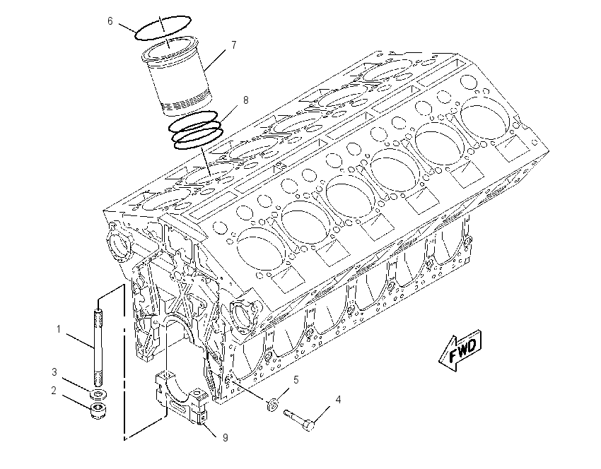 Блок цилиндров в сборе 4P0344 CAT