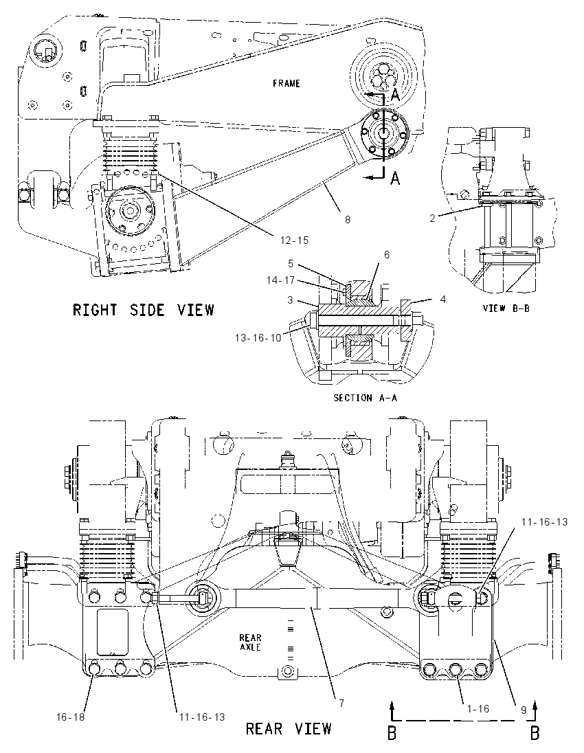 FRAME GP-REAR SUSPENSION 1783852 CAT