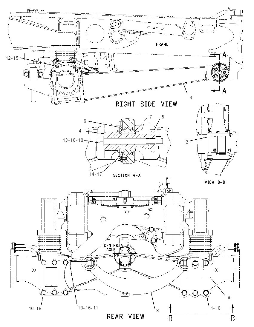 FRAME GP-CENTER SUSPENSION 1416859 CAT