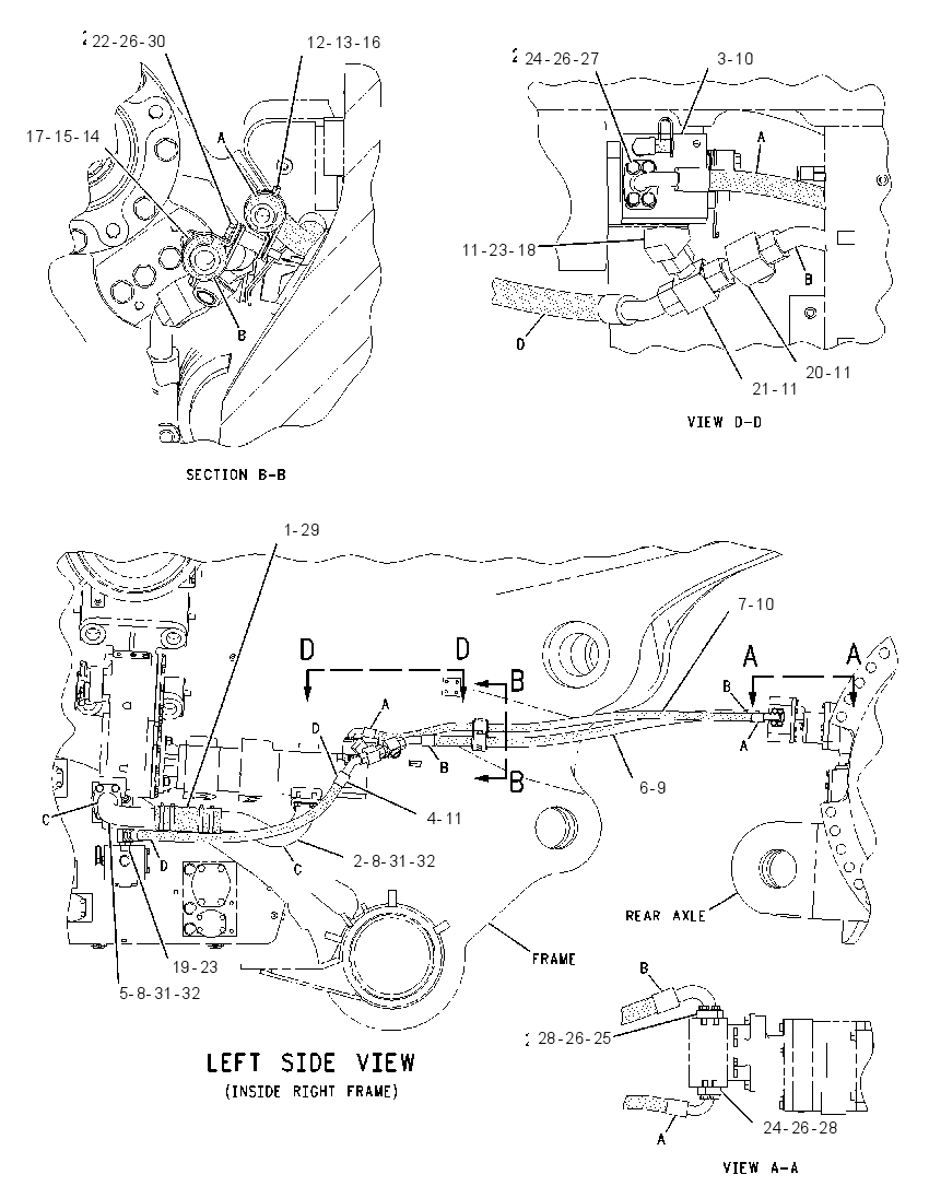 LINES GP-REAR AXLE LUBRICATION 1915372 CAT