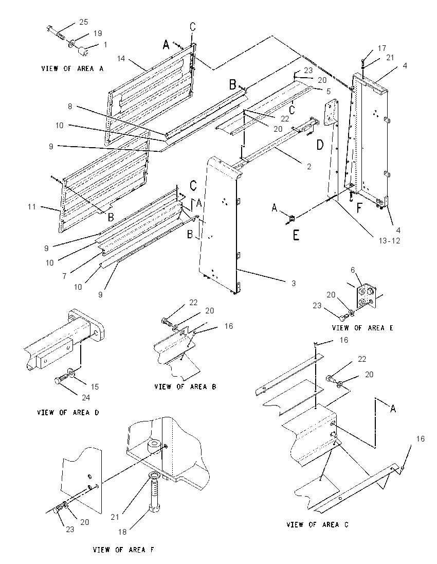 GUARD & SUPPORT GP-RADIATOR 8X9002 CAT