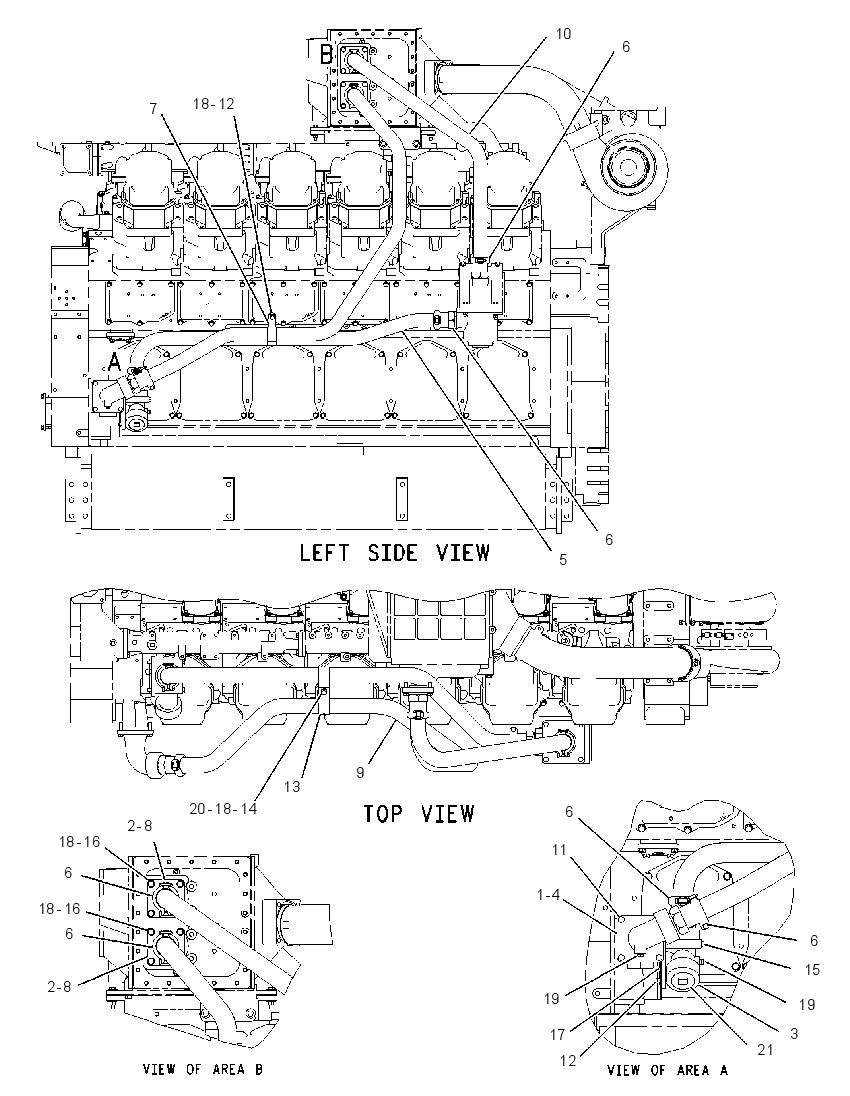 LINES GP-AUXILIARY FRESH WATER 1841586 CAT