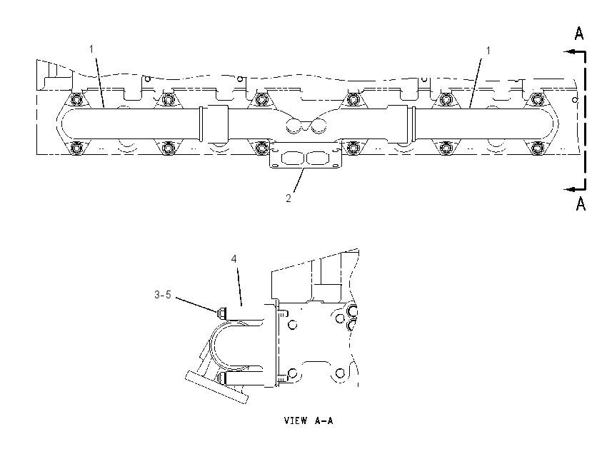 Коллектор выпускной 6I3953 CAT