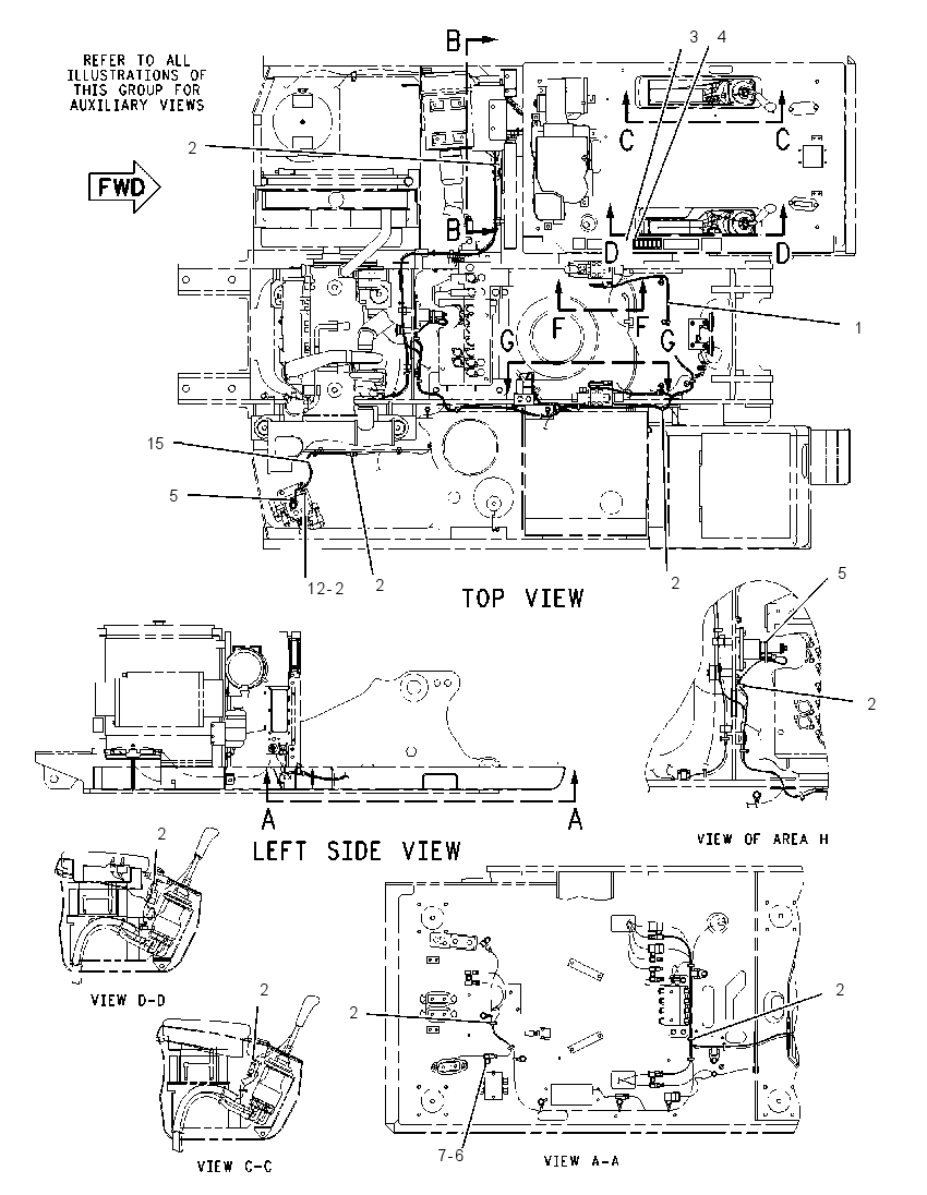 Проводка шасси 1933428 CAT