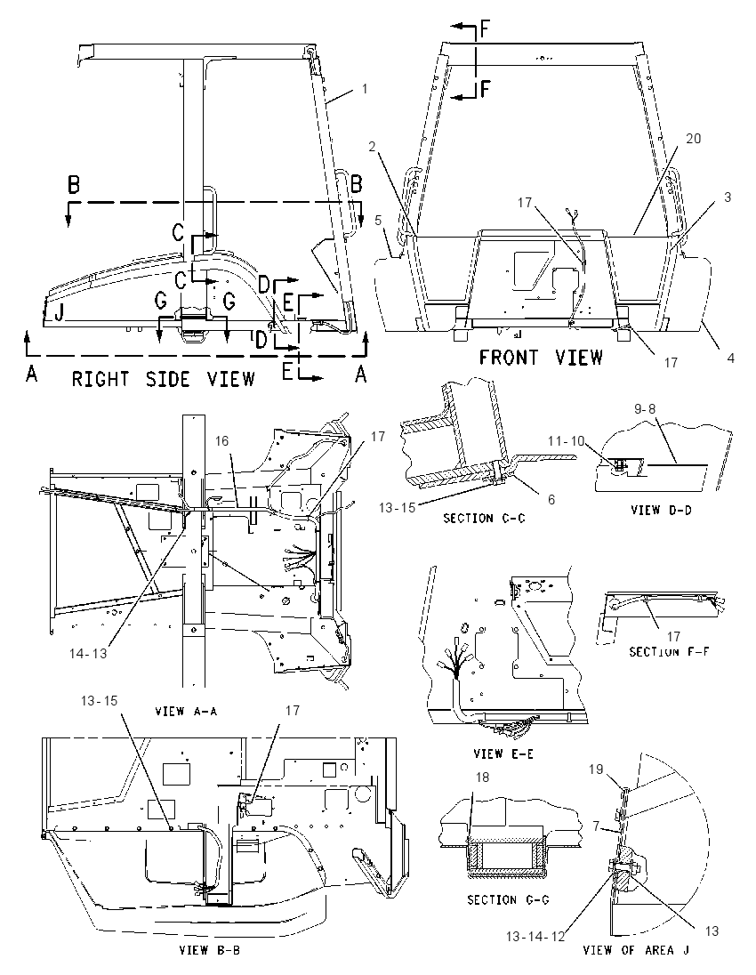 CANOPY GP-OPEN ROPS 1678342 CAT