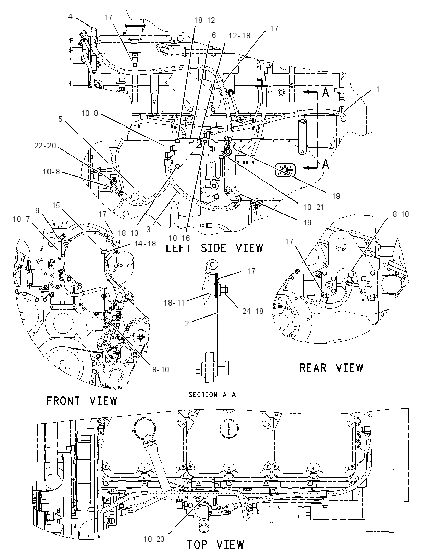 Трубопроводы топливные 1889138 CAT