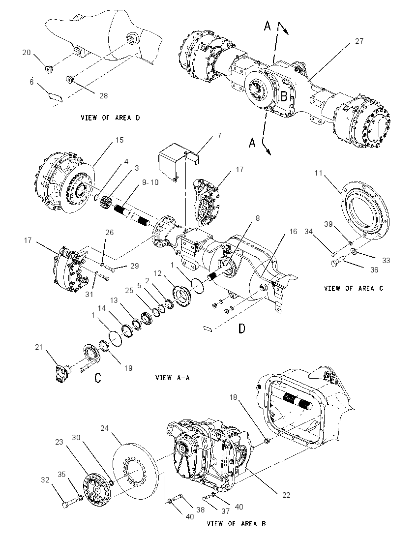 AXLE GP-CENTER 1476800 CAT