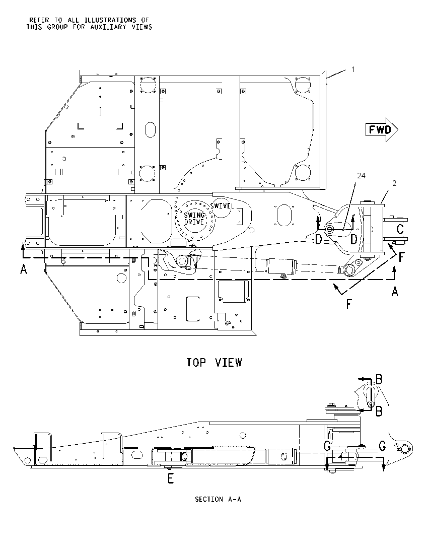 Рама верхняя 1762402 CAT