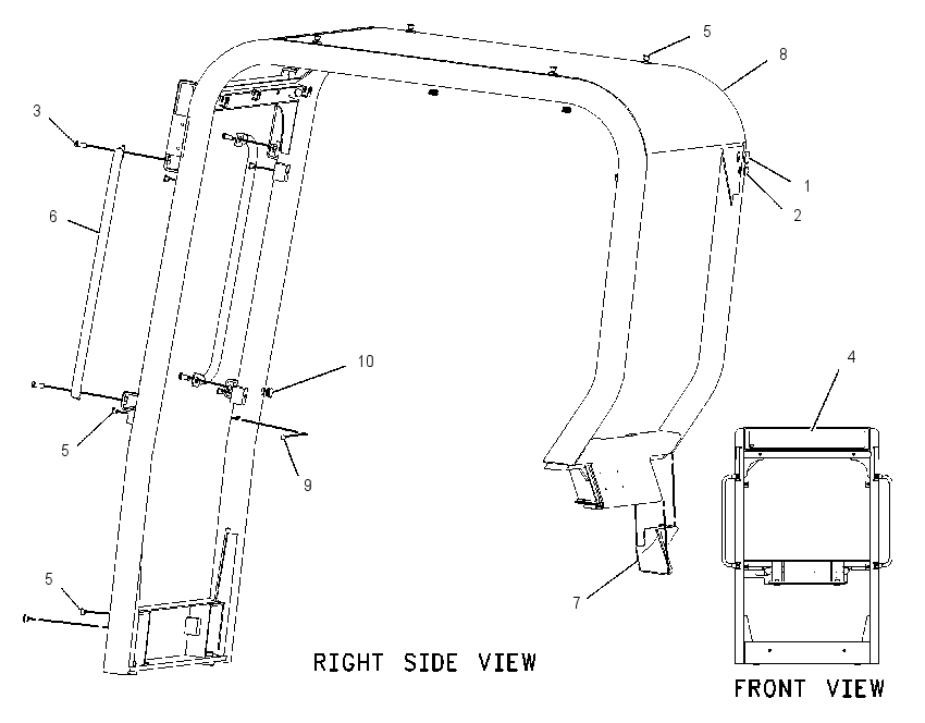 CANOPY GP-OPEN ROPS 1652703 CAT