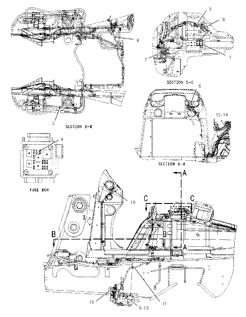 Проводка системы плавности хода 1941948 CAT