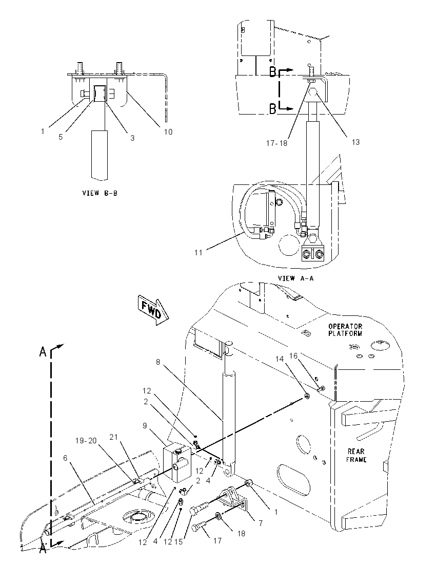 CYLINDER & MTG GP-TILT 1435971 CAT