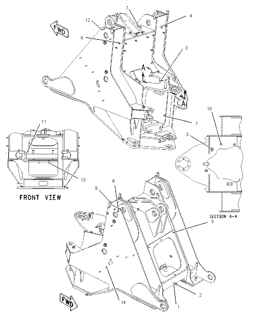 FRAME AS-LOADER 1906730 CAT