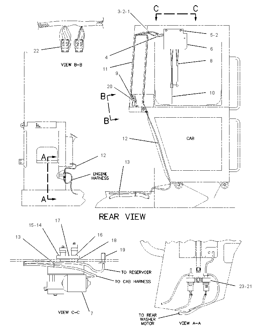 Стеклоочиститель с омывателем 2T3188 CAT