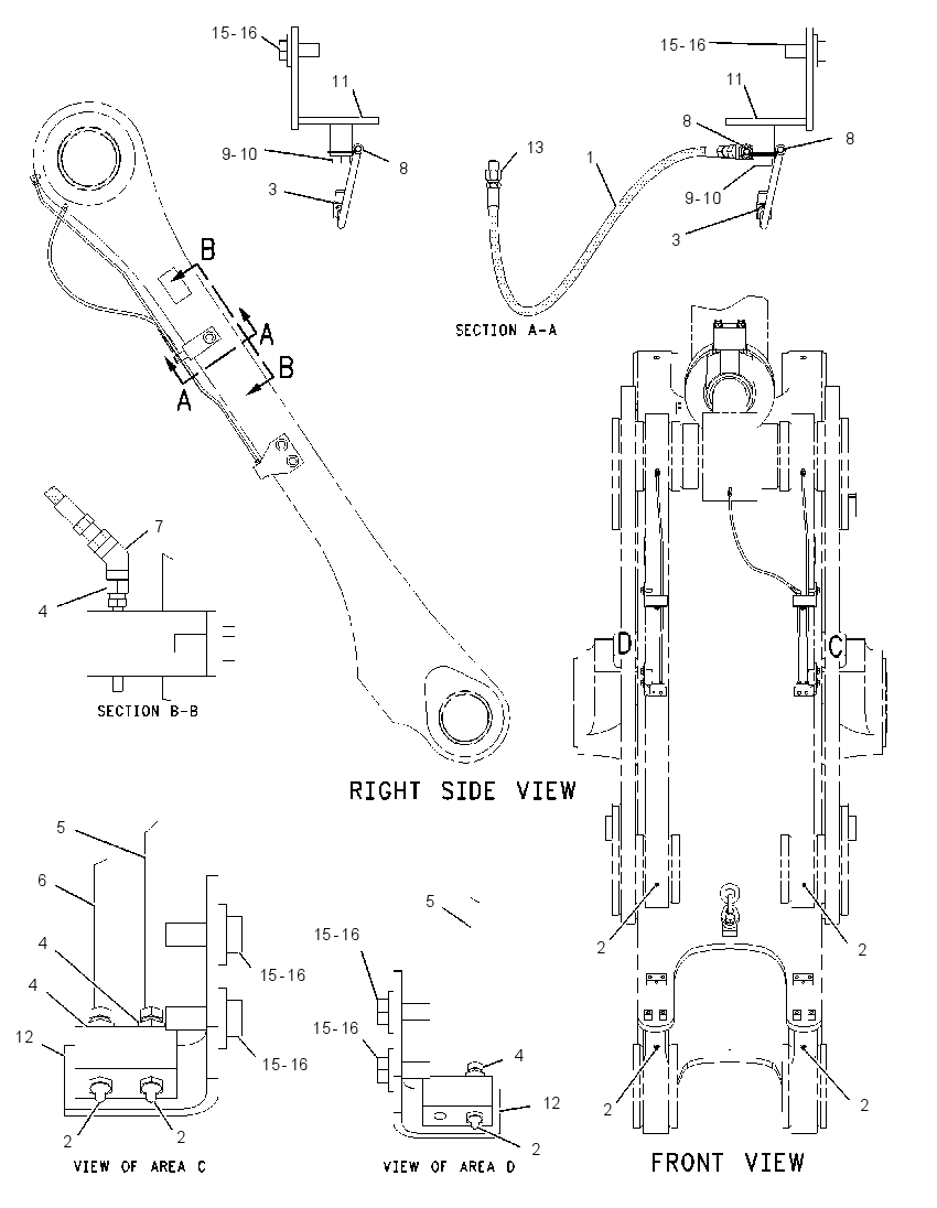 Трубопроводы смазки 1586185 CAT