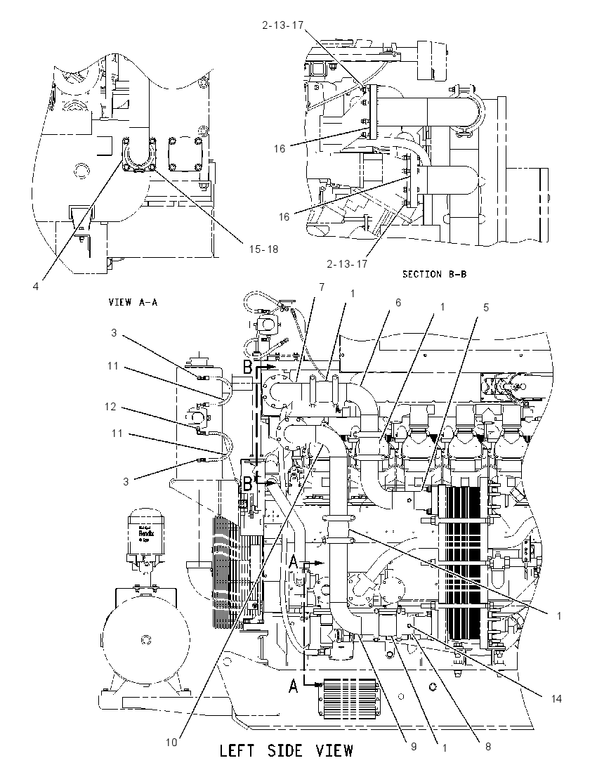 Трубопроводы охлаждающей жидкости 1955712 CAT