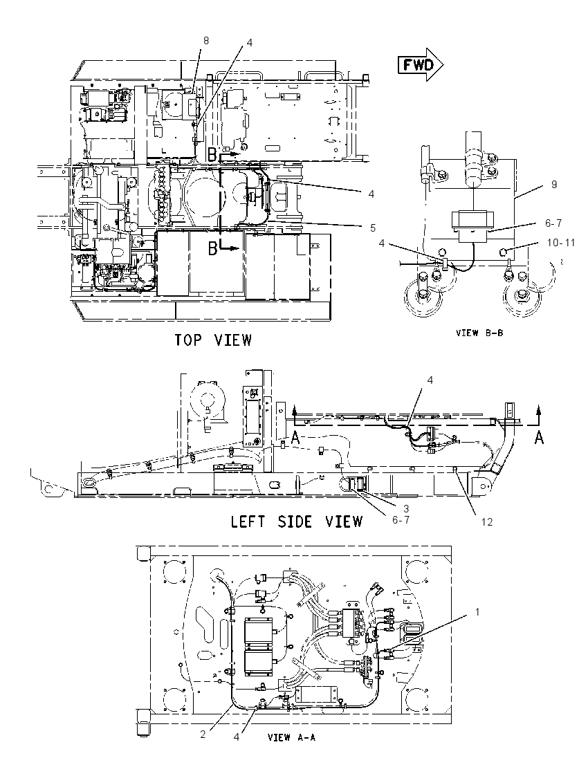 Проводка шасси 1974261 CAT
