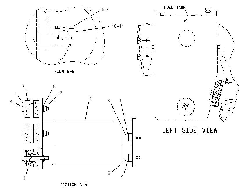 MOUNTING GP-FUEL TANK 1969872 CAT