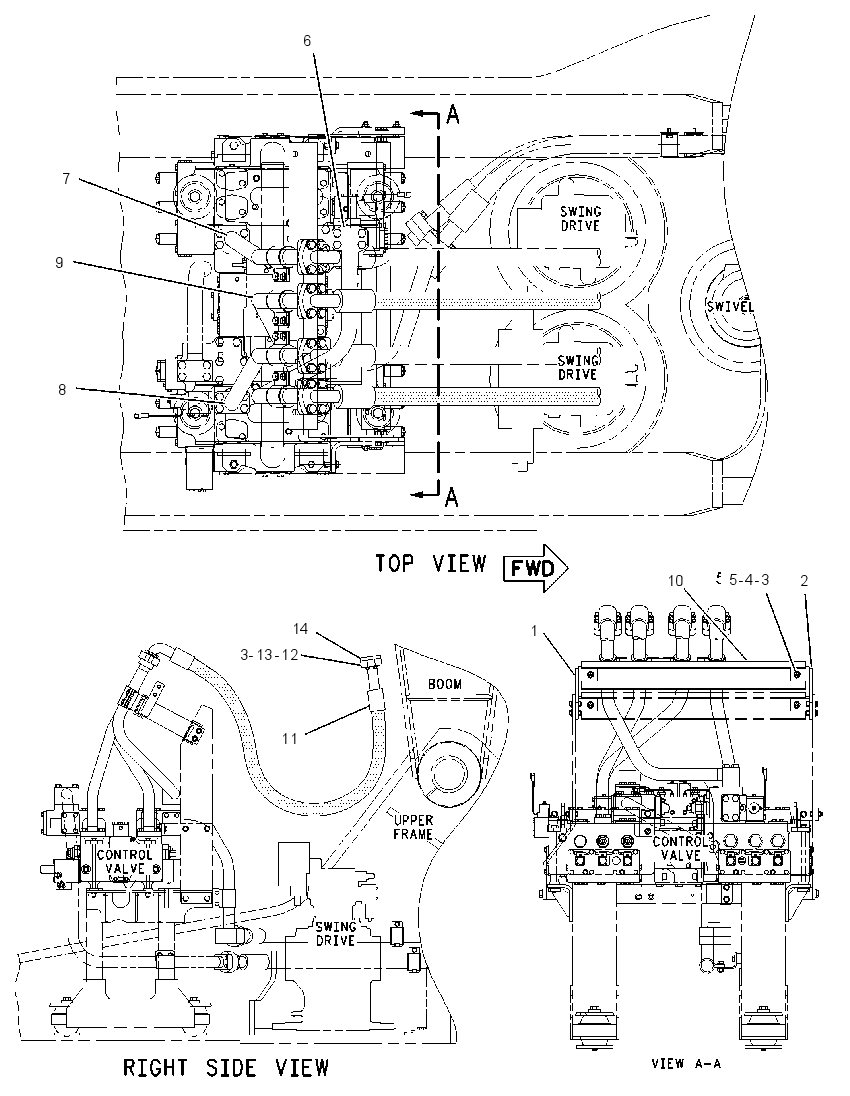 Трубопроводы передние 1947862 CAT