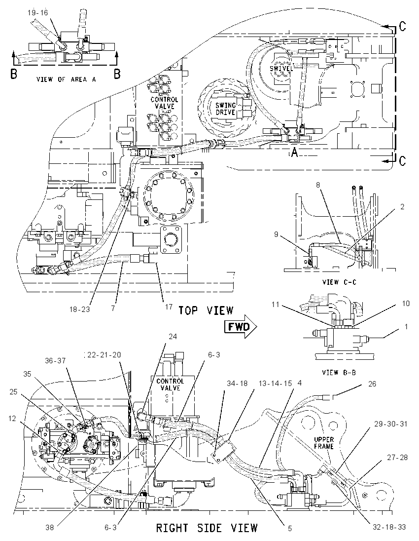 Трубопроводы передние 1960463 CAT