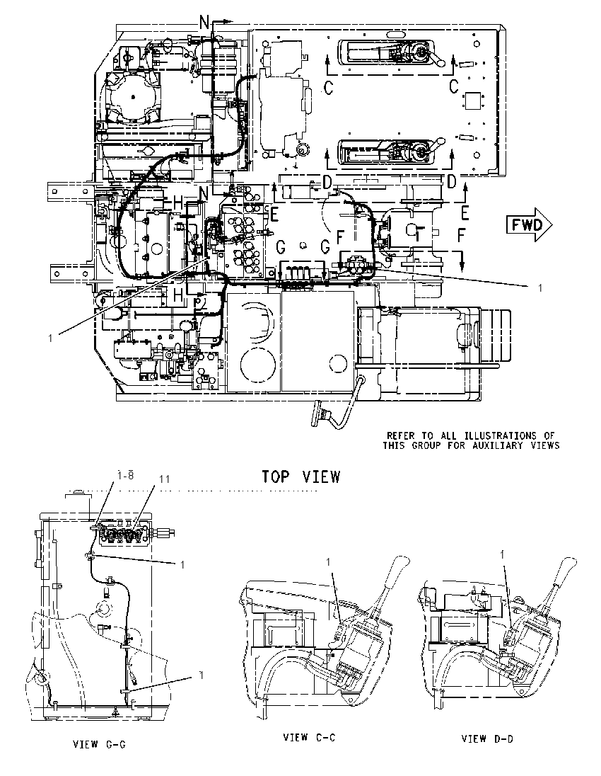 WIRING GP-AUXILIARY CONTROL 1706823 CAT