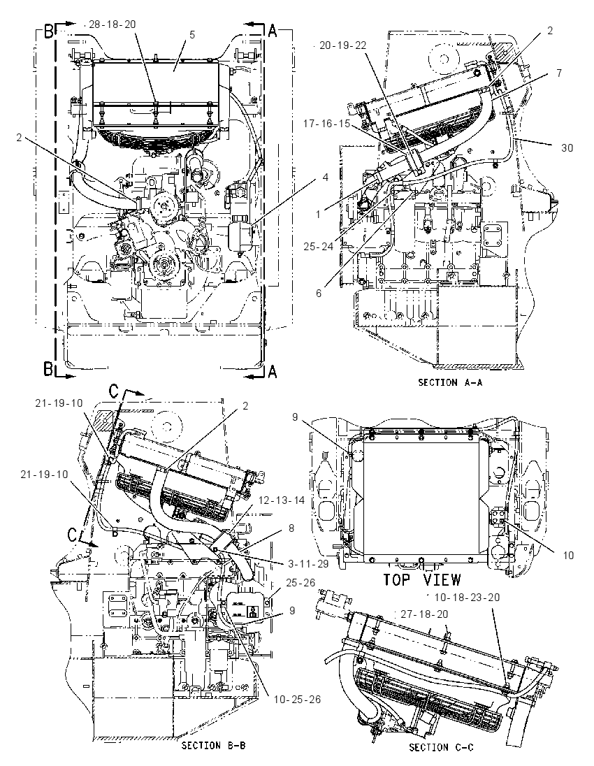 RADIATOR & OIL COOLER MTG GP 1428877 CAT