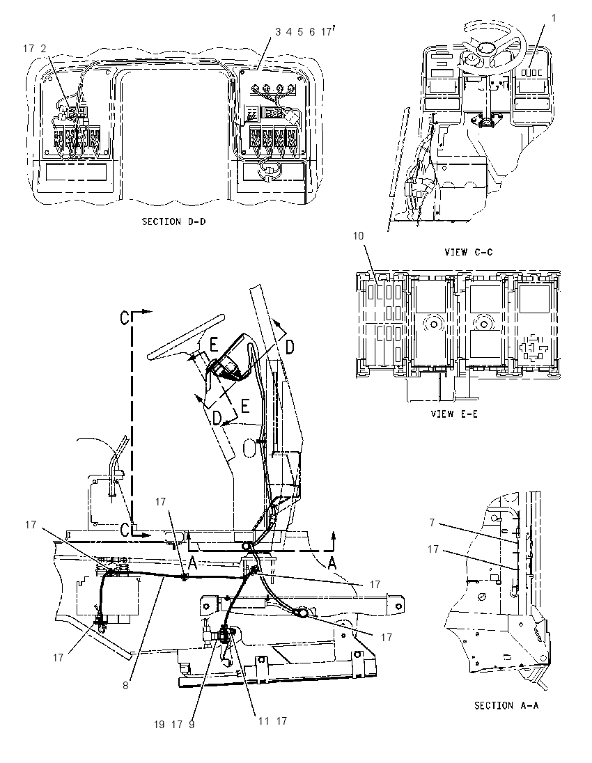 Проводка системы плавности хода 1756775 CAT