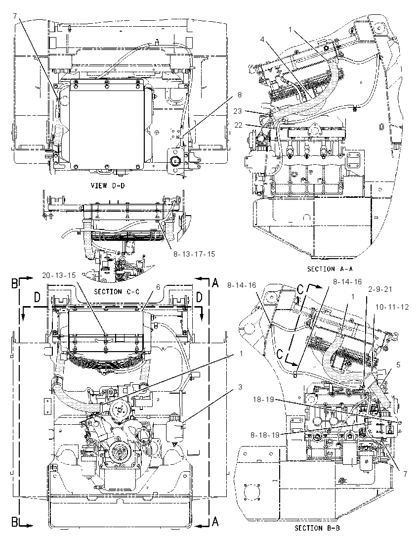 RADIATOR & OIL COOLER MTG GP 1919775 CAT