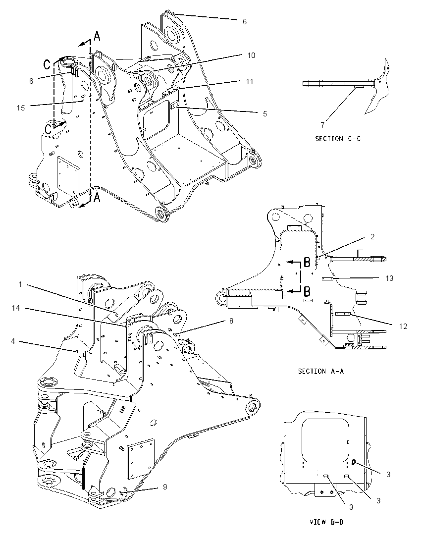 FRAME AS-FRONT 1451872 CAT