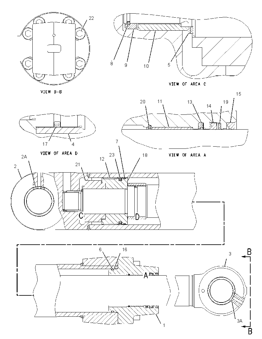 Цилиндр рукояти 1625823 CAT