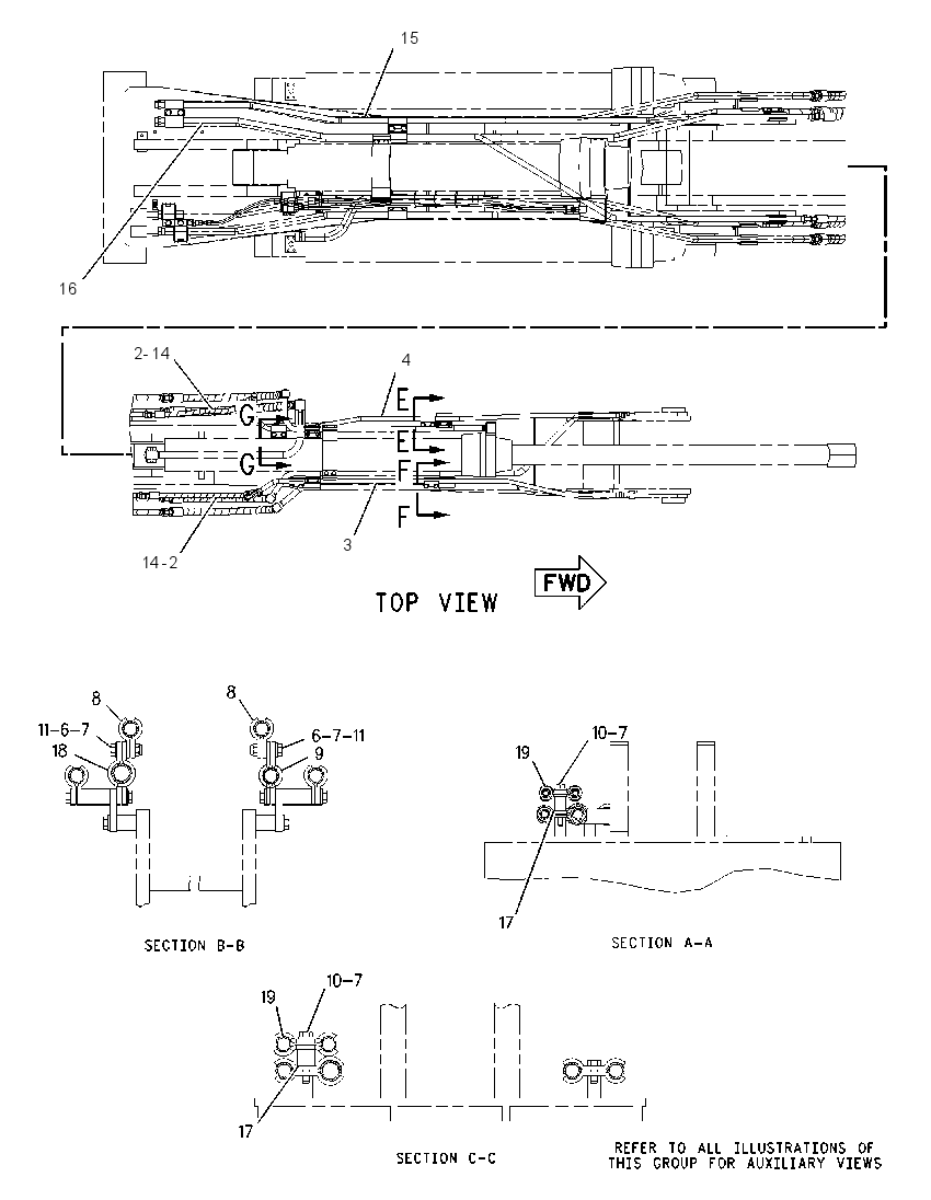 Трубопроводы стрелы 1865783 CAT